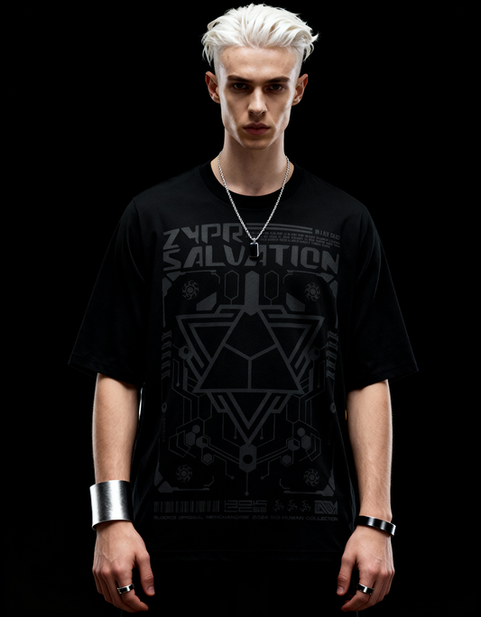 CYBER-SALVATION [ BLACK ON BLACK PRINT ]
